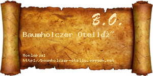 Baumholczer Otelló névjegykártya